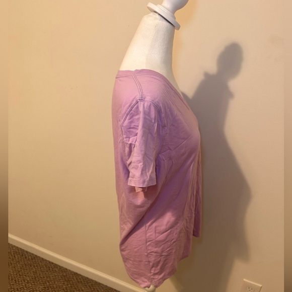 Carhartt Women's T-shirt Large Purple V-Neck Short Sleeve Relaxed Workwear - Picture 4 of 6